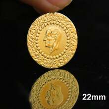 10pcs/Lot Turkish Vintage Coins Pendant 21k Gold Plated Arabic Fashion Pendants For DIY Necklace Bracelet Earrings Jewelry Accessories - Coins Pendant - View 14