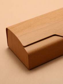 Personalized Custom New Wood Grain Flip-Top Glasses Box Simple Pressure-Resistant Glasses Storage Box Personalized Fashion Wooden Sunglasses Box