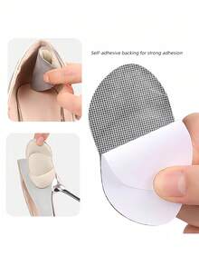 QKC 1双女士高跟鞋海绵鞋跟贴，柔软有弹性，防摩擦防滑，减震自粘半码鞋垫，适合女士高跟鞋 - 彩色 - 查看 3