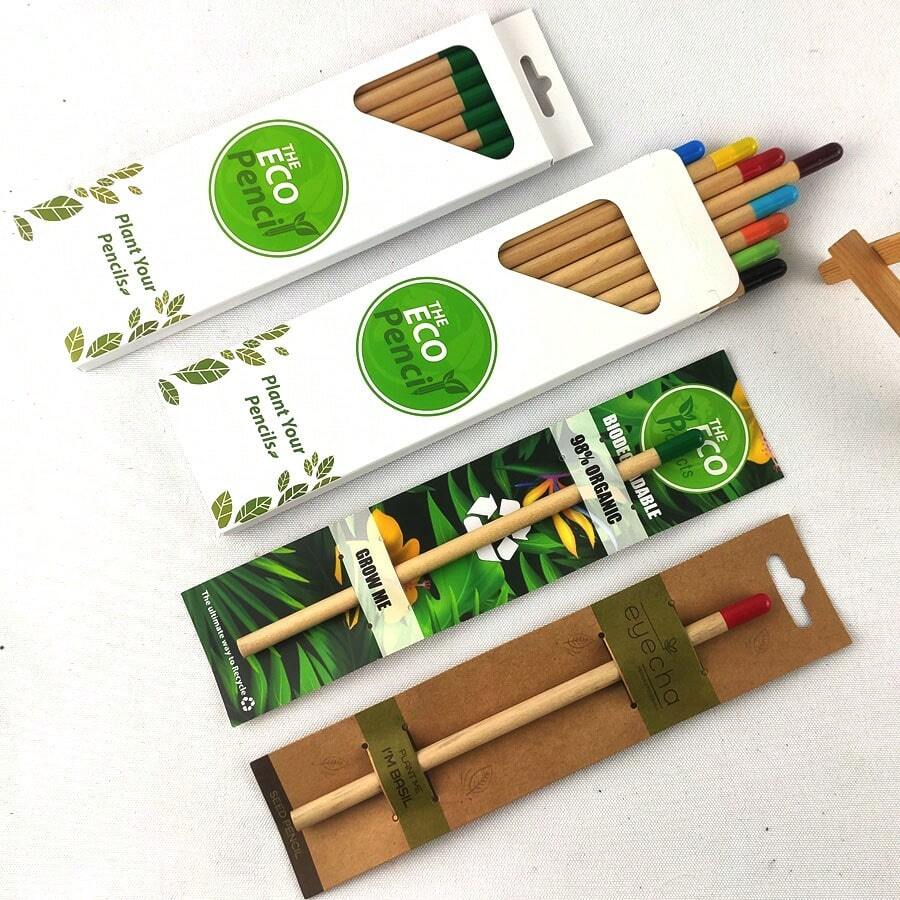 HB Unsharpened Graphite Plantable Wooden Pencils Growing Pencil | Gift For Teachers, Creative Kids & School Students |8pcs Per Pack, - Black - View 1