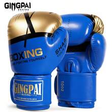 GINGPAI 拳击手套，适用于踢拳、综合格斗、青少年及成人男女，加厚透气武术训练手套