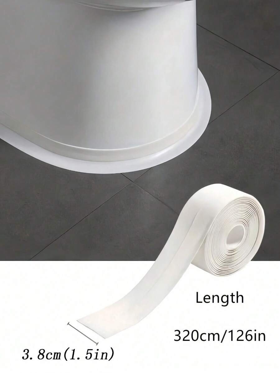 1 rollo de cinta selladora impermeable, cinta de calafateo, adecuada para juntas y esquinas de cocina/baño/azulejos y decoración de paredes, pegatinas de decoración de habitaciones, pegatinas personalizadas - Multicolor - Ver 1