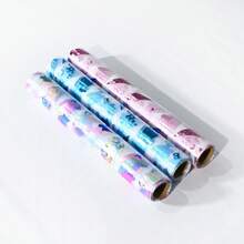 1 rouleau Chemin de table en bonbon de carotte coloré, chemin de table de fête brillant avec impression de lettres colorées, convient pour l'anniversaire, la fête à thème, Pâques, la remise des diplômes, la rentrée scolaire. Décoration de table élégante et mignonne en iridescent, emballage cadeau en tulle