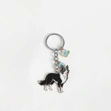 1 Pc Metal Alloy Rowena Bullfighting Drip Oil Keychain Cute Dog Pet Keychain Car Keychain Men's And Women's Gifts Boyfriend Birthday Gift Animal Keychain Handbag Pendant Accessories Dog Keychain Holiday Gift Animal