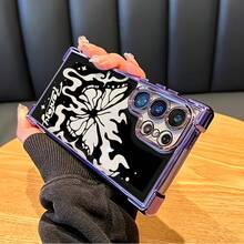 Adecuado para funda de teléfono 25 ULTRA/S25/S24 Ultra/S24, funda protectora transparente impresa, protección de marco de lente, funda de teléfono unisex de TPU electrochapado - Colores mixtos - Ver 5