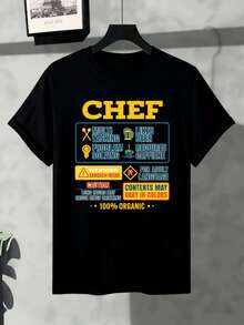 Chef, divertido solucionador de problemas, cerveza, algodón suave, corte holgado, informal, transpirable - Negro - Ver 2