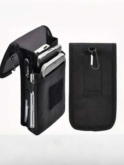 Durable Oxford Cloth Phone Case - Multi-Layer Waist Bag With Belt Loop, Suitable For Outdoor Sports Hiking, Hiking Backpack | Sports Phone Case | Polyester Bag (Pen Not Included)