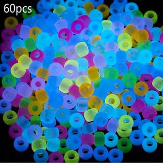 50/100 st. självlysande akrylpärlor med hästhuvud, 6x9 mm - flerfärgade festdekorationsmaterial, lämpliga för halsband, vänskapsarmband, håraccessoarer - påsk, ramadan, mors dag-pysselset