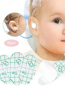 40/20pcs Baby Ear Protection Stickers, Keep Ears Dry, Prevent Water Entry During Bathing