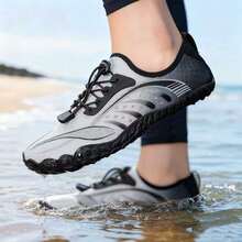 XIAXUE SCHUHE Einfarbige Farbverlauf Farbverlauf Gewebe Splice Aqua Schuhe Strandschuhe Fitness Sportschuhe, Ganzjährig - grau - Übersicht 6