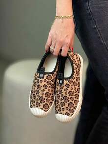 Women's Slip-On Sock Sneakers, Easy-To-Wear, Flexible, Orthopedic, Ultra-Comfortable, Comfortable, Gel Cushioning, Soft Insole, Sporty, Everyday Wear - 摩卡棕 - 查看 8