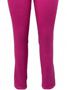 Burgundy Soft Crinkle Super Skinny Figure Hugging Personalized Jeans - Red Violet - View 4