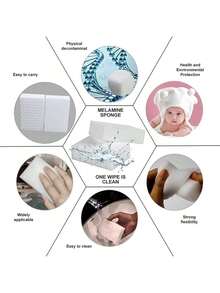 16/26pcs Magic Cleaning Sponge, Foam Cleaning Pad, Multi-Purpose Household Cleaning Sponge, Dishwashing Sponge, Suitable For Furniture, Bathroom, Bathtub, Sink, Floor, Wall Cleaning, Cleaning Supplies, Home Goods, Suitable For School, Kitchen, Bathroom, Home Use - White - View 11