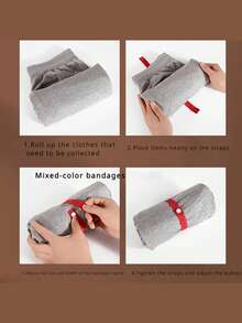 10/30pcs Assorted Elastic Binding Straps With Adjustable And Stretchable Buckles, Suitable For Travel Clothing Storage, Drawer Organization, Wardrobe Categorization, Space Saving, Random Colors - Multicolor - View 3