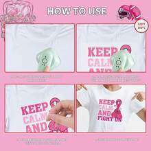Breast Cancer Awareness Iron On Transfers - 20Pcs Falueqg Dtf Transfers Ready To Press, Football Games Pink Ribbon Breast Cancer Awareness Month Iron On Decals Patches Stickers For DIY Cheer Tshirts - 20pcs Breast Cancerf Ootball - View 5