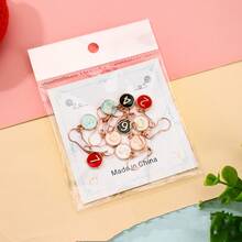 3/1 套 10 个数字针迹标记，数字 0~9 针迹标记，合金珐琅钩针迹标记饰物，带铁葫芦针的锁针标记，用于针织、编织、缝纫配件绗缝 - 彩色 - 查看 18