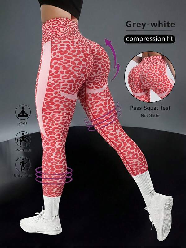 New Seamless High Elasticity Yoga Pants, High Waist Tummy Control Peach Butt Yoga Leggings, Tight Fit Workout Running Base Layer Pants