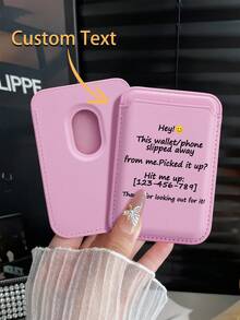 Custom Magnetic Wallet Card Holder,Customized Text Anti-Lost Phone Wallet Compatible With Iphone 14 Pro Max 13 12 11 Card Clip Phone Case,Credit Card Holder For Phone Case,Credit Cards, Transit Cards, State ID Cards, Season Picks,Cell Phones & Accessories,Father's Day Gift, Gift For Mom/Dad, Gift For Him/Boyfriend/Husband, Gift For Her/Girlfriend/Wife Birthday Graduation,Xmas Decoration - Multicolor - View 4