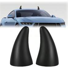 Car Devil Horns Magnetic, 2pack Devil Horns For Car, Car Roof Decoration 3D Devil Horns Decor, Halloween Car Accessories, Devil Horn Anti-Collision Protector, 3D Devil Horn Sticker(B) - A - Xem 7