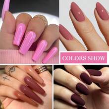 Ftmy 6PCS Gel Nail Polish 7ml Latest Version Shiny Bright Suitable For LED Lamp Curing Tear Resistant Smooth 28 Days No Peeling Perfect For Home Parties Dances  Shiny Gold Color Ideal Gift For Christmas Halloween - 棕色 - 查看 4