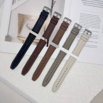 22mm Synthetic Leather Sports Wristband,Suitable For Watch GT5/4/2/3/Pro,Watch 4 Pro,3 Pro,For Xiaomi Watch S1 Active,S4,S3,S2,Mibro X1/A1,For Garmin Venu 3/2,Vivoactive 4,For Amazfit GTR 4/3 Pro/2E,Bip 5,It Is An Ideal Accessory For Gift Selection.