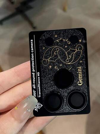 12 Zodiac Sign Lens Film For IPhone 17 Pro/17 Pro Max, Full Coverage Lens Cap, Anti-Fall, AR Anti-Glare, Rear Camera HD Protective Cover, 360° All-Round Camera Protection, Minimalist & Fashionable, 1 Piece