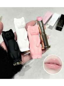 可爱猫咪润唇膏 - 无色，滋润保湿，修复干燥皲裂的嘴唇，抚平唇纹，秋冬季唇部护理的理想之选 - 多色 - 查看 1