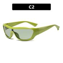 1pc Wrap-Around Eyewear, Bold Design, Matching Outfits, For Graduation Father's Day Summer Gifting - C2-Khung xanh và tấm xanh - Xem 10