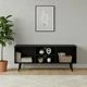 KIWI Sideboard With 4 Compartments, 110x29x47 Cm, Wooden TV Stand With Shelves, Modern Bookcase, Various Colors Available - Black - View 2