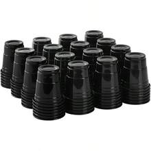 D100ct 2oz Mini Clear Shot Glasses Disposable Small Plastic Cups For Parties Weddings Events Bulk Pack Black - màu đen - Xem 1