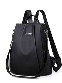 Men's Casual Nylon Backpack - Lightweight, Large Capacity, Daily Commute Shoulder Bag