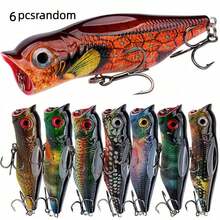 1/3pcs 3.5 Inch 3D Floating Crankbait Fishing Lures With Rattle, Mixed Colors, ABS And High Carbon Steel, Targeting Pike, Bass, Salmon