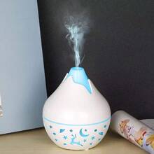 1 pieza de nuevo humidificador de aromaterapia con luz USB de cristal, de 300ml, adecuado para múltiples escenarios, humidificador de cristal con luz ambiente de colores, dispositivo de belleza y humectación silencioso de niebla ultrafina, no incluye baterías, alimentado por USB - Multicolor - Ver 9