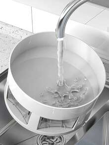 1pc Rotating Spice Rack, 2-Tier Kitchen Countertop Organizer, Bottle & Jar Storage Holder - White - View 2