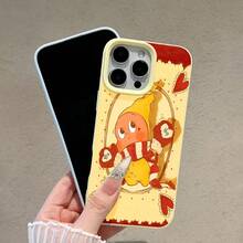 Funda para móvil con adorable personaje abrazando corazones. Compatible con teléfonos ,  17,  16 Pro Max,  15 Pro Max,  13 y  12. Fabricada en TPU para una protección eficaz contra golpes y caídas. Un regalo ideal para familiares, amigos, seres queridos, parejas y para Navidad. - Amarillo - Ver 4