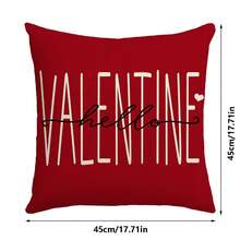 Fundas de almohada para San Valentín, románticas, con forma de corazón, camión y letra, para sofá, cama. - Burdeos - Ver 8