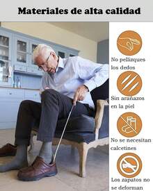 2 Piezas Calzador De Zapatos Largo De 63, Calzador De Zapatos Para Adultos Mayores Y Mujeres Embarazadas, Calzador Para Botas Y Zapatos Duros, Ayuda Para Vestir Sin Esfuerzo - 1 - Ver 5