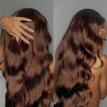 200% Dichte Perücken Frontale Glueless Body Wave 5x5 Spitze Frontale Perücken Mischung Haar Brasilianisches Haar Perücke Vorgeschnitten Vorgezupft Mit Baby Haar Perücken Glueless Body Wave Menschliches Frontalhaar Perücken Für Frauen #4 Farbe 13x4 13x6 HD Spitze Frontale Haare - Braun - Übersicht 61
