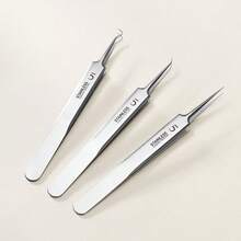 1pc Ultra Fine #5 Blackhead Remover Tweezers, Stainless Steel Pointed Tweezers For Removing Acne, Blemishes, Blackheads, Comedones, Professional Facial Cleaning Tool - Multicolor - View 7