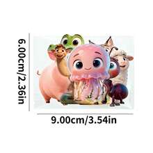 56 ملصق شفاف صغير على شكل حيوانات أليفة كرتونية، مثالي للألعاب والقرطاسية والدفاتر وزجاجات المياه وديكورات الأعياد والمكافآت في الفصل والمستلزمات المدرسية وهدايا بداية العام الدراسي