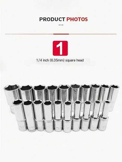11 Piece Set Of 1/4 Extended Hexagonal Socket Head Set, Quick Ratchet Wrench, Electric Sleeve, Automotive Maintenance Tool