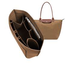 Small Wallet/Pouch Organizer Insert For Le Pliage Ladies Handbag - Brown - View 3