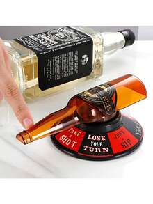 1 pièce Jeu de bouteille tournante, jeu de pénalité avec bouteille rotative, jeu à boire de vérité ou défi, jeu de table pour une ambiance de boisson animée, assemblage facile, convient pour les fêtes d'anniversaire d'adolescents, les célébrations de vacances, les bars, les karaokés, etc. (Le produit peut avoir des défauts mineurs qui n'affectent pas l'utilisation) - Multicolore - Voir 9