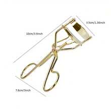 1pc Gold/Silver Silicone Pad Eyelash Curler, 1pc Stainless Steel Eyelash Curler, Long-Lasting Shaping, Non-Damaging, Eyelash Lifting, Big Eyes, Suitable For Women,Cheap,Stocking Stuffers,Makeup,Makeup Tools,Cheap Stuff,Gifts,Gifts For Women,Christmas Gifts - Multicolor - View 3