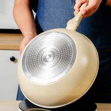 1pc Aluminum Non-Stick Frying Pan, Small Skillet, Flat Bottom Non-Stick Pan, Multi-Purpose Cooking Pan, Suitable For Home Use And Induction Cooktop - Multicolor - View 6