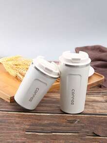 1Stück 304 Edelstahl Vakuum-Isolier-Kaffeetasse, Doppelmantel Reisebecher für Alle Jahreszeiten, Vielseitig für Alltag, Büro, Business & Pendler, Dichterfest Robust