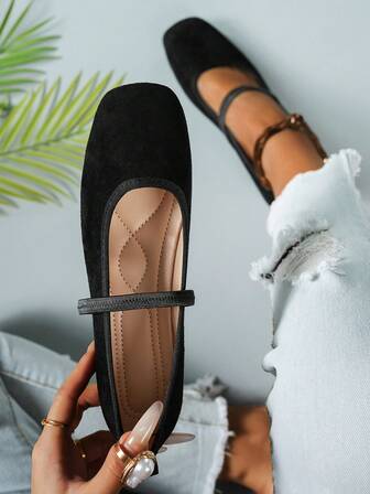 Nuevos zapatos planos para mujer, bailarinas tipo Mary Jane con cierre de slip-on, elegantes y cómodos, casuales y versátiles para el uso diario