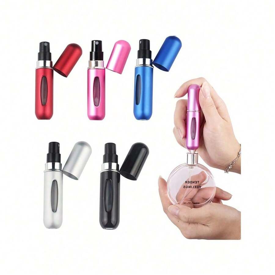 5ml Mini Refillable Perfume Atomizers - Portable Travel Fragrance Spray Bottles With Empty Pump Cases (5ML Scent Atomizers For Everyday Use), Perfume Bottle - màu đen - Xem 1