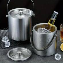 1.6L/2L/3L Stainless Steel Insulated Ice Bucket Wine Beer Champagne KTV Party Cooler - 2L - View 1