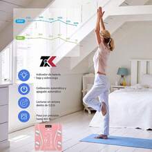 Báscula Baño Electrónica Led Aplicació Inteligentn Bluetooth,Báscula Electrónica Bluetooth, Digital e Inteligente, Para Medir Peso, Grasa Corporal y Muscular, Recargable Via USB, de Vidrio Templado(Color rose) - Rosa - Ver 7